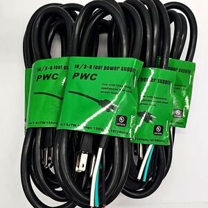 Lot 6 Power Tool Replacement Electronic Cord 6' 14/3 SJTW 15 Amp/125-Volt 1875 W